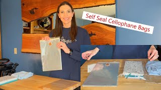 Self Seal Cellophane Bags, large clear and easy to seal Easy Diy Clear Laminated Cellophane Bag Envelope Pouch