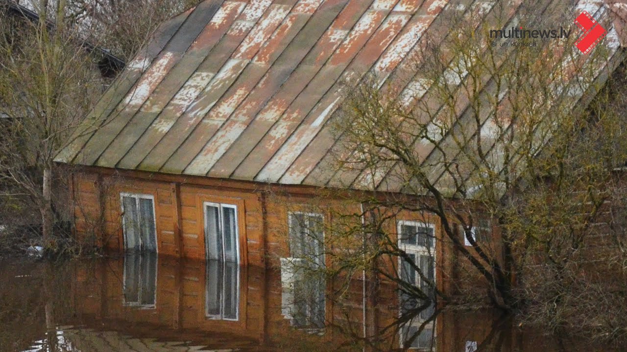 Plūdi Jēkabpilī | Daugavas kreisais krasts - YouTube