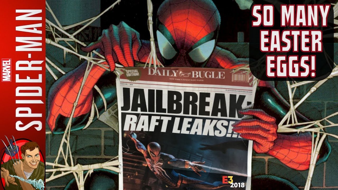 SpiderMan PS4 (PreRelease) E3 2018 Daily Bugle Easter Eggs! YouTube