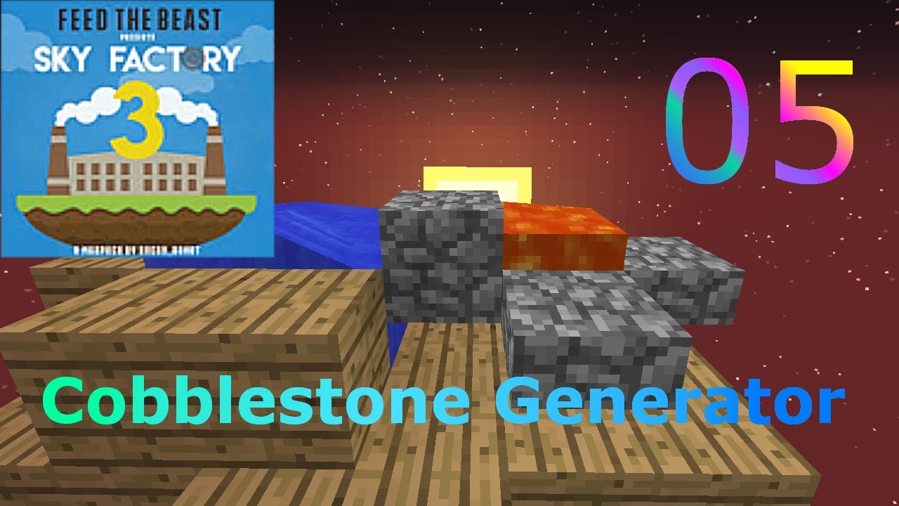 Minecraft: Sky Factory 3 #05 - Cobblestone Generator (Lets play Deutsch ...