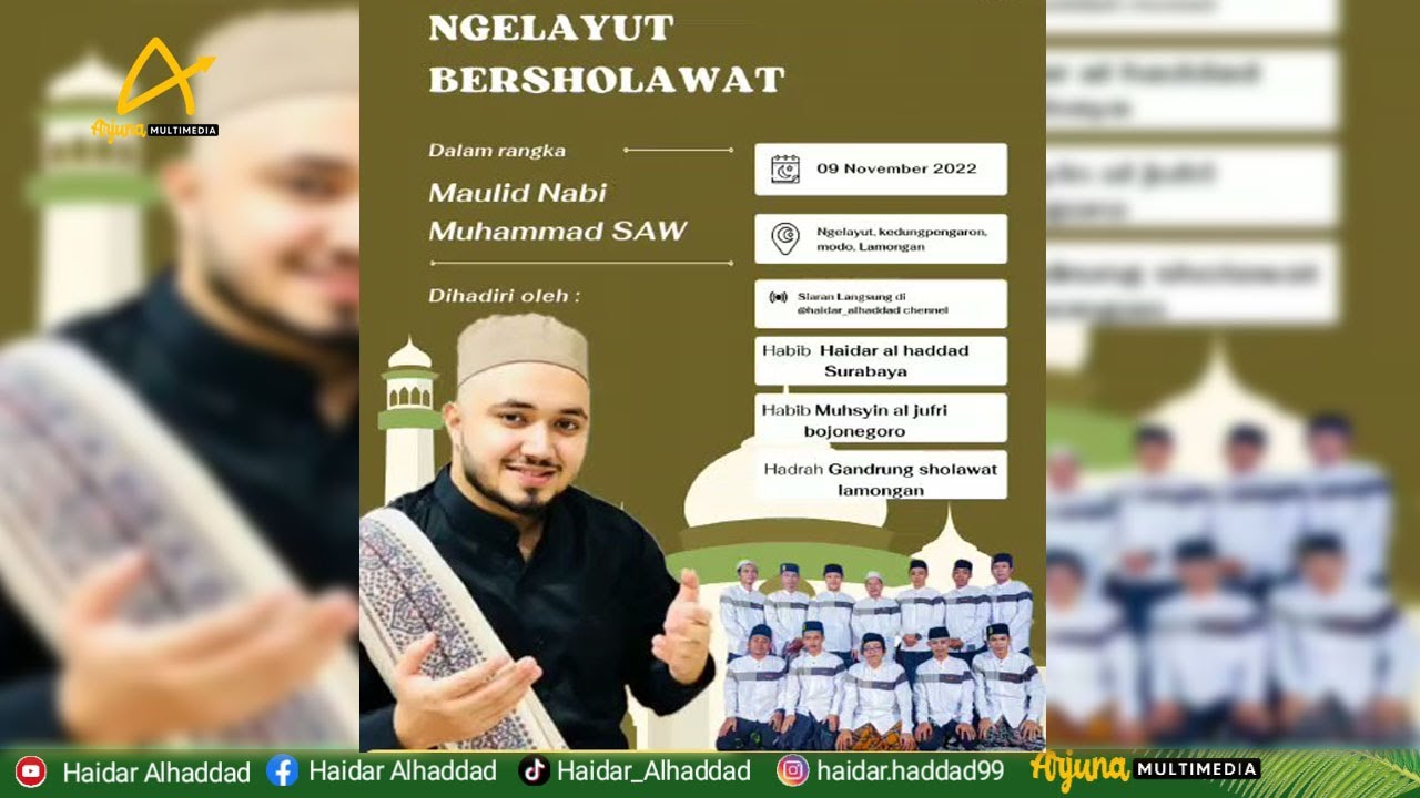 LIVE NGLAYUT MODO BERSHOLAWAT BERSAMA HABIB HAIDAR BIN ABDULLAH AL ...