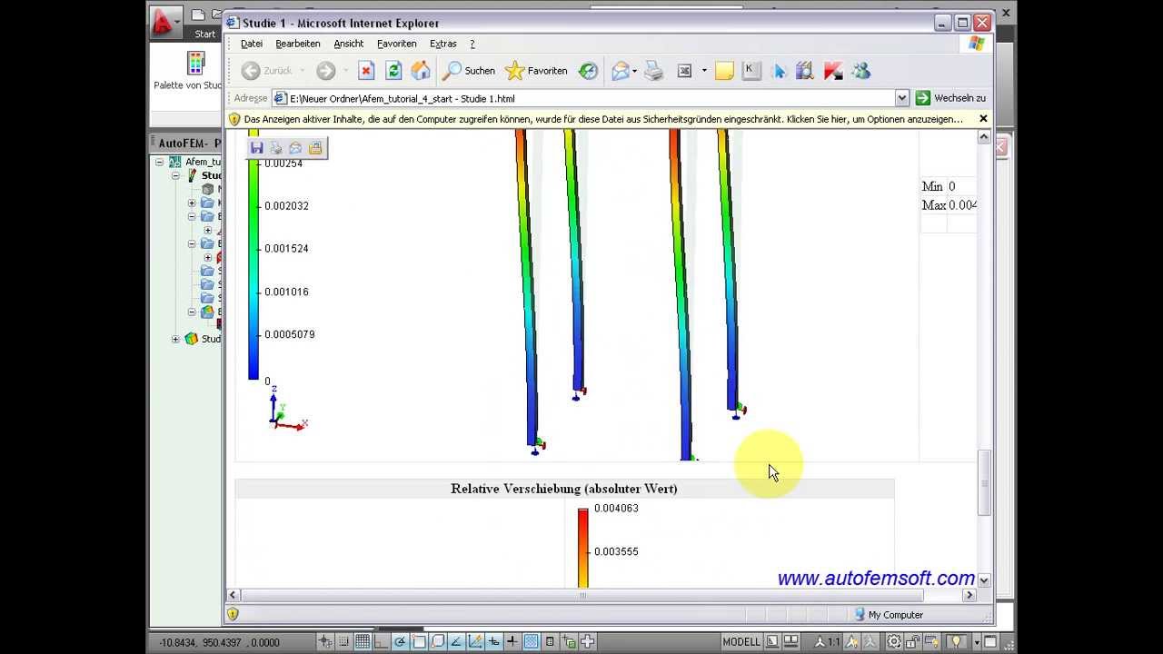 Das AutoFEM Finite-Elemente Modul der Knickanalyse (tutorial, deutch)