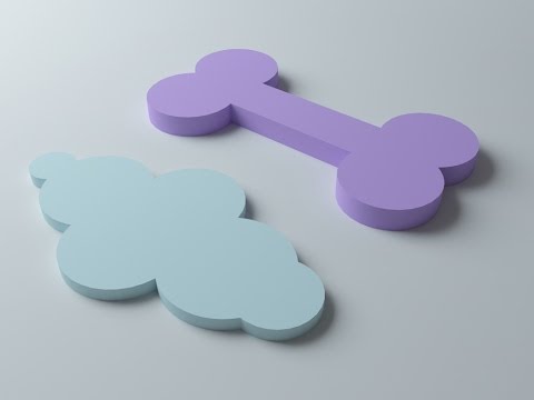3D MAX Spline Attach, Boolean