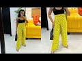 Learn How To Sew Wide Leg Pants with Asymmetric Front Pleat in This Easy Tutorial!