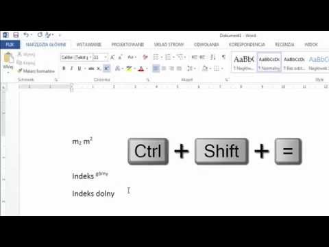 Word-15 Indeks dolny i indeks górny