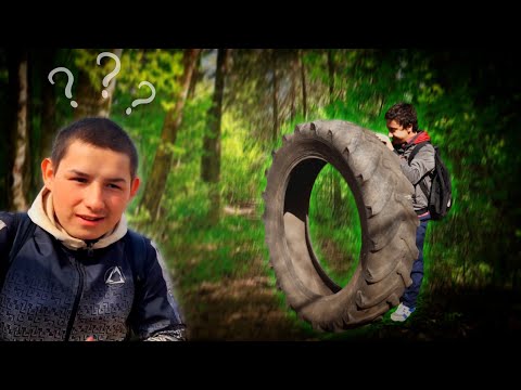 НАШЛИ ТРАКТОРНОЕ КОЛЕСО В ЛЕСУ!!! #Деревня #Колесо #Трактор #Леснойолень