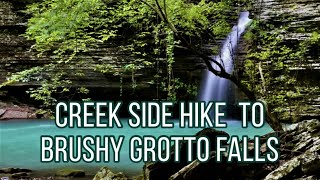 Brushy Grotto Falls  Going in Creek Side! Near Lost Corner  #waterfallsinarkansas