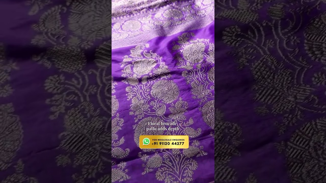 Floral Brocade Katan Silk | Priyuja Heirloom Edit 