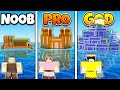 Roblox NOOB vs PRO vs GOD SAFEST BASE ON WATER BUILD in BOOGA BOOGA