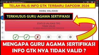 Mengapa Guru Agama Yang Sertifikasi Info Gtk 2024 Tidak Valid