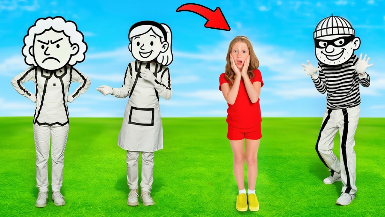 Nastya et le défi du monde en papier avec ses amis