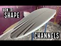 Hand shaping surfboard channels a quick tutorial