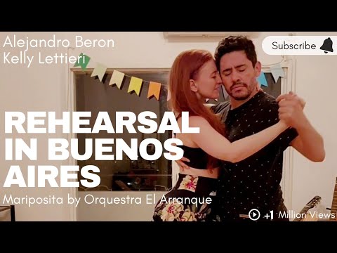 Alejandro Beron & Kelly Lettieri rehearsal BTS: Mariposita by Orquestra El Arranque in Buenos Aires