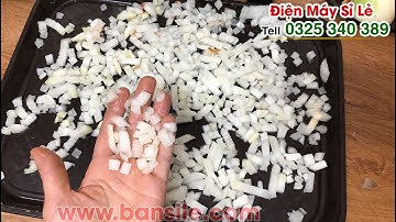 Cắt hạt lựu củ hành tây cỡ 7.6mm bằng máy thái sợi khoai tây chiên cực tiện