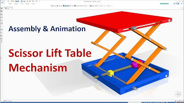 Solid Edge Assembly & Motion Animation #33 | Scissor lift table mechanism