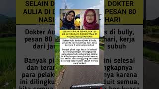 Kisah pilu Dokter Aulia dan Dugaan Perundungan di Lingkungan Kerja!