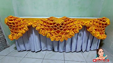 DIAMOND SCALLOP DESIGN TABLE SKIRTING IDEAS #tutorial #tabledecor #diy #videotutorial #tabledesign