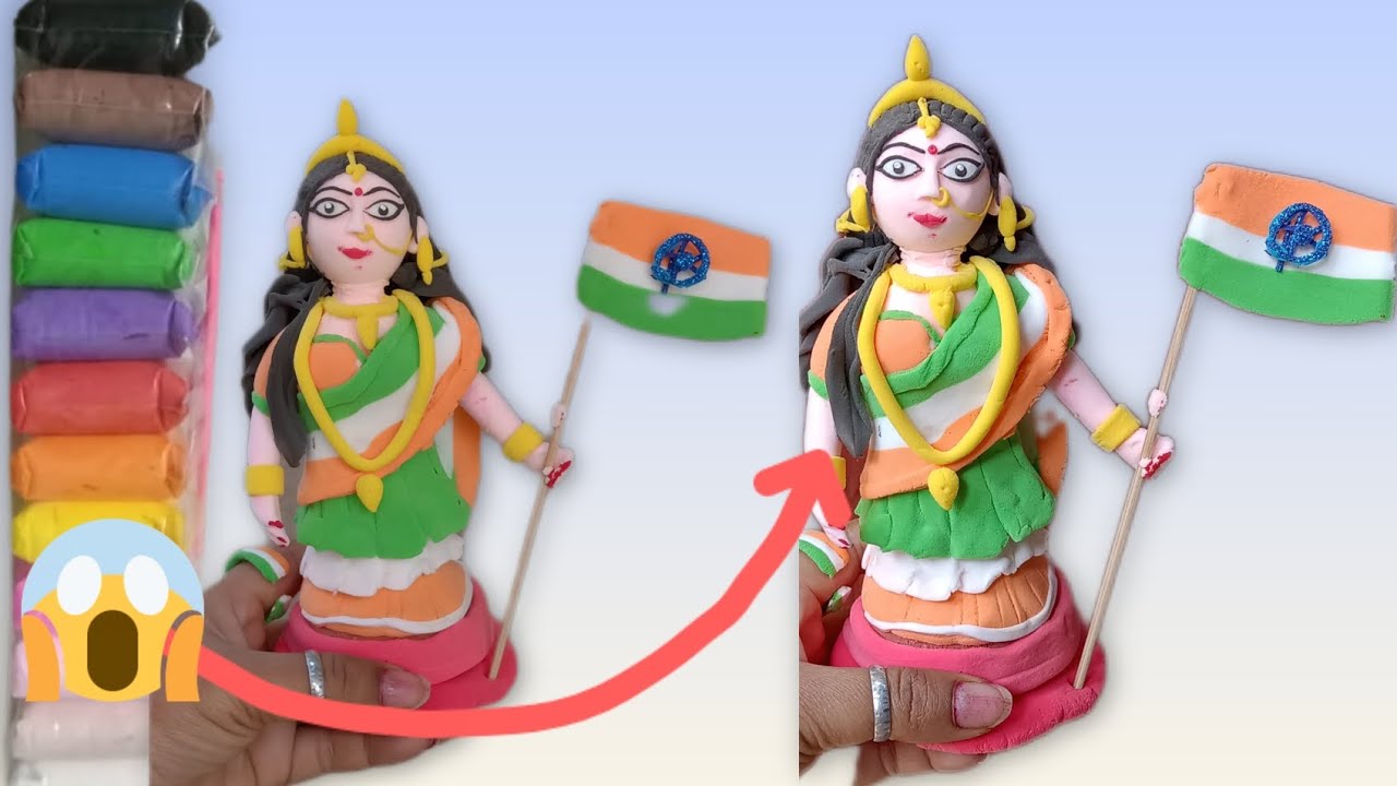 Bharat Mata 🤱🏻 Tricolour Special Bharat Mata idol 🇮🇳 