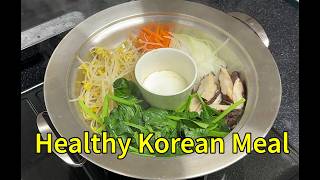 Healthy Bibimbap and Doenjang Soup at the Same Time