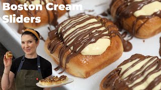 You Won’t Believe How Fast These Boston Cream Sliders Come Together! #easyrecipe 