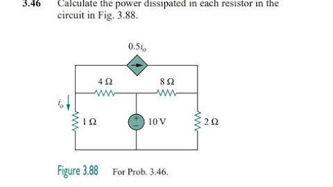 Calculate the power dissipated in each resistor in the circuit in Fig. 3.88.