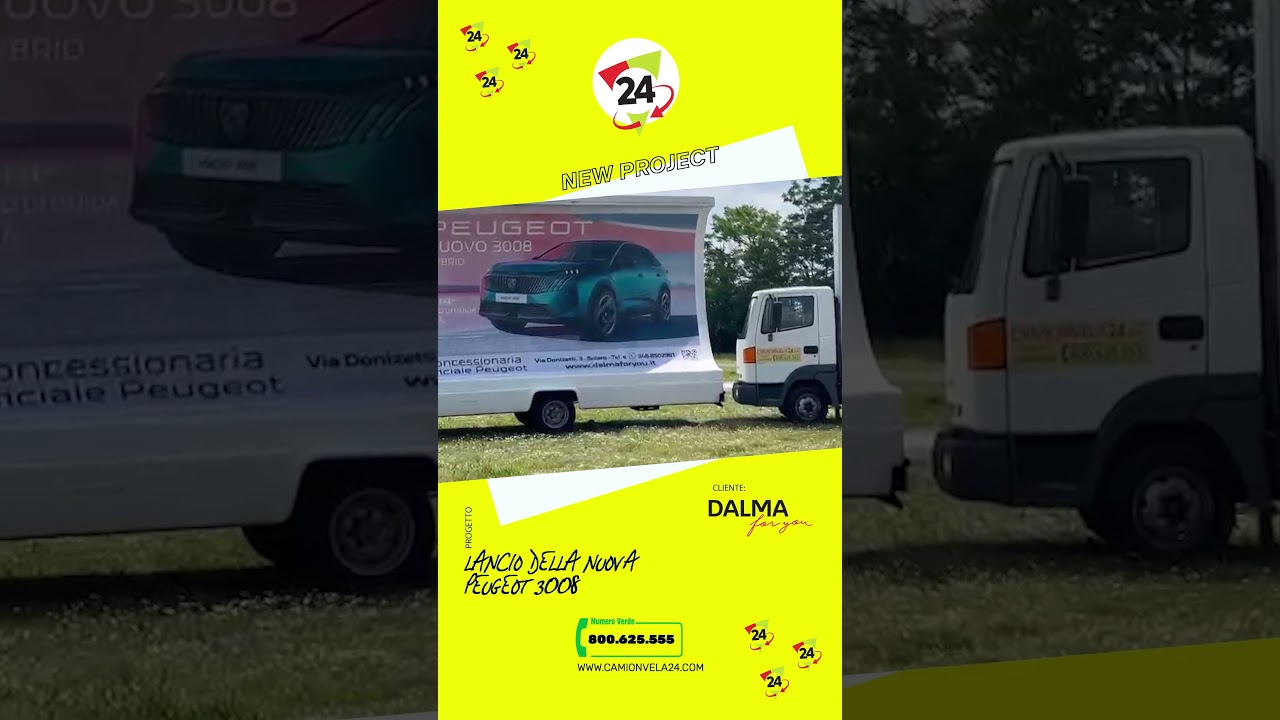 Camion vela 24  per la pubblicità di Dalma for you