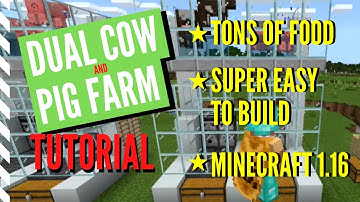 DUAL COW & PIG FARM In Minecraft 1.16+ (Semi-AUTOMATIC)