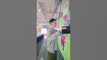 Technician is installing LED screen. #eagerled #leddisplay #shorts  #ledvideowall #ledwall