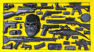 Membersihkan Nerf Shotgun, Assault Rifle, AK47, Sniper Rifle, Glock Pistol, M16, nerf speed, Thanos