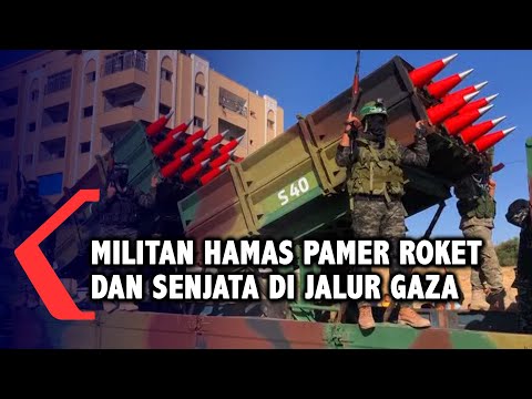 Militer Hamas Pamer Pasokan Rudal dan Drone Rayakan Genjatan Senjata dengan Israel