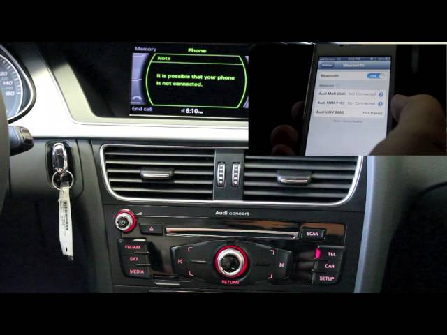 Audi North Scottsdale- Pairing your iPhone with Bluetooth Audi Concert  Radio - YouTube