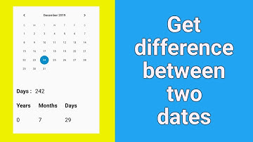 Get difference between dates