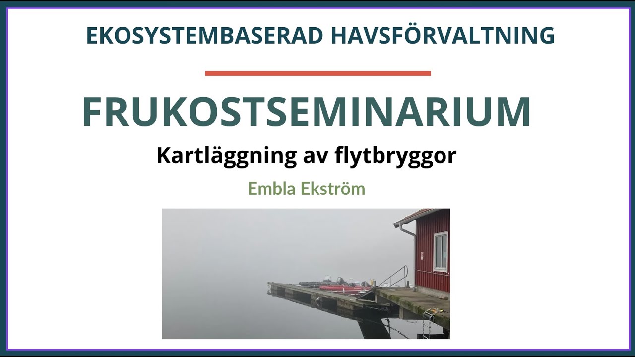 Kartläggning av flytbryggor – Frukostseminarium 25/3 2025