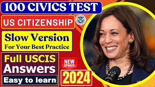 New USCIS Official 100 Civics Questions and Answers for US Citizenship Interview and Test