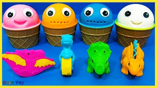 4 Colors Play Doh Ice Cream Cups For Kidspokemon Lol Pj Masks Surprise Eggs Toysoops Toy Art