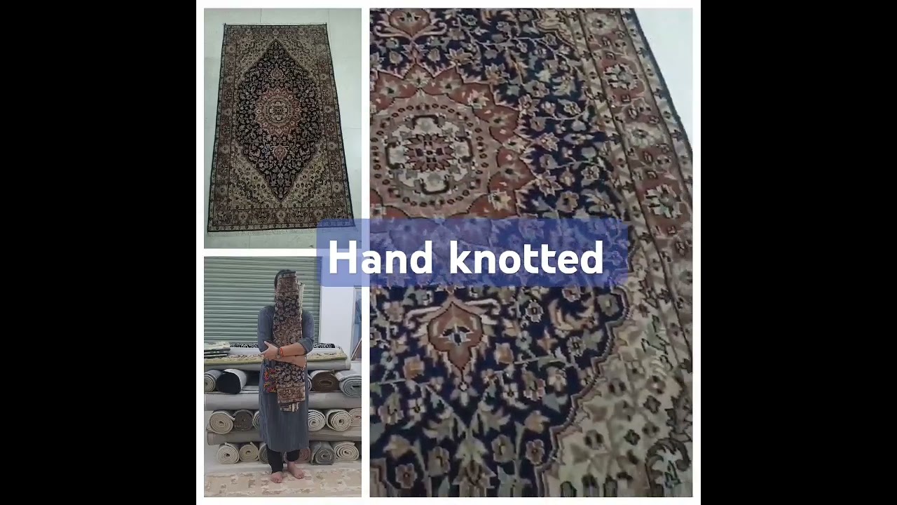 Exquisite Hand-Knotted Royal Blue Carpet | 3x5 Ready to Ship 