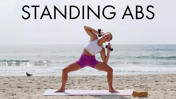 15 Min Standing Barre Abs Workout (Intense & No Eq...