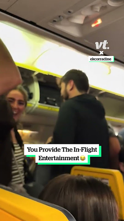 When your flight is delayed so you provide the in-flight entertainment 😂