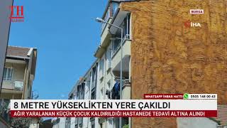 8 METRE YÜKSEKLİKTEN YERE ÇAKILDI