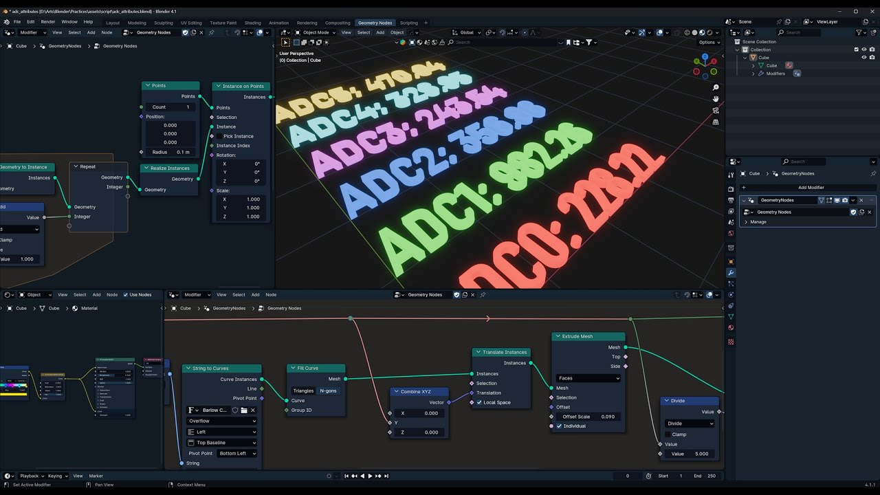 Blender Geometry Nodes + Embedded Real-time Data Visualization - YouTube