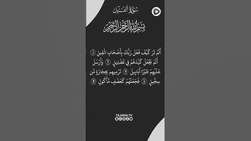 SURAH AL-FIL} سورة الفيل
