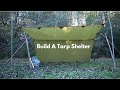 Bushcraft Shelter Build Tripods And Tarp (ASMR)