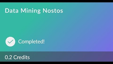 Data Mining Nostos assessment (0.2 Credits) || Fresco Play