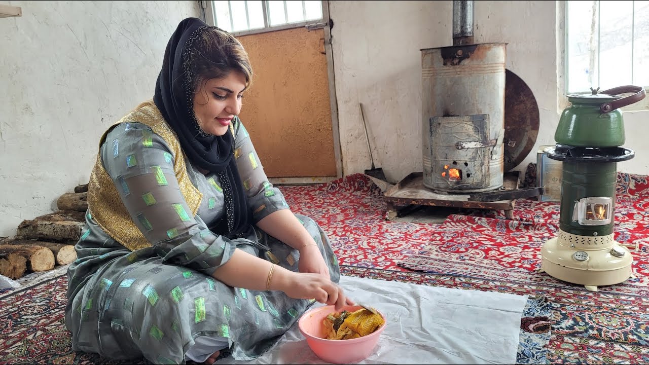 Very hard winter life in the village of Iran | village lifestyle of Iran