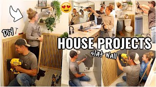 BATHROOM MAKEOVER? DIY WOOD SLAT WALL & RENOVATION HOUSE PROJECTS | OUR ARIZONA FIXER UPPER