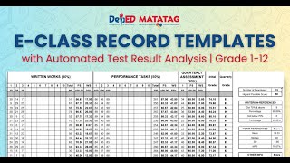 Free Downloadable E-Class Record SY 2025-2026 with Automated MPS screenshot 3