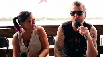 Interview with Neil Sandserson of Three Days Grace at Rockville 2017 by Evie Star