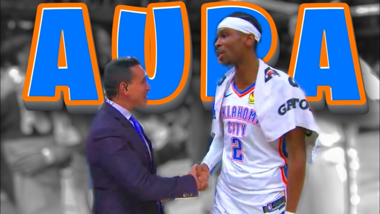 Shai Gilgeous-Alexander/SGA shares his aura with ESPN reporter Jorge ...