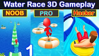 NOOB VS PRO VS HACKER - Water Race 3D: Aqua Music Game | Game-play (IOS , Android) | MG Games screenshot 1