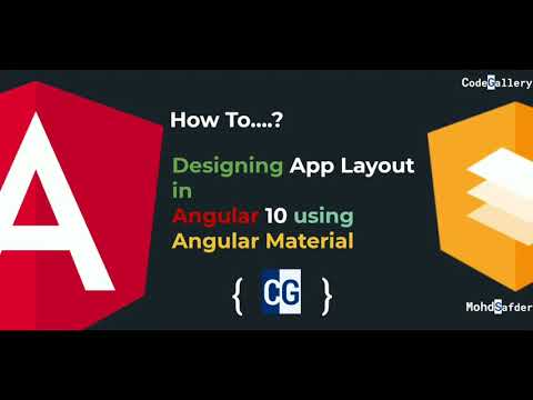 How Design the layout in Angular 10 using Angular Material.